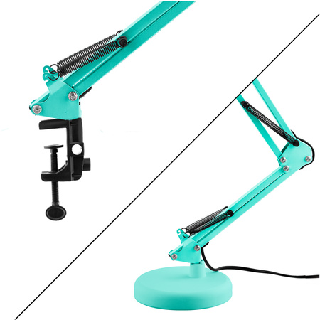 Stolní lampa E27, Mátová + držák na stůl TOBI LUMILED