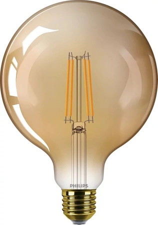 Globe LED žárovka E27 G125 7W = 40W 470lm 1800K Teplá bílá Filament Amber PHILIPS