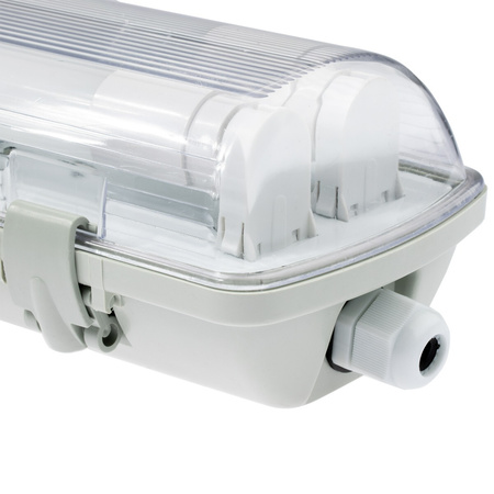 Hermetické Prachotěsné svítidlo 2x T8, G13 IP65 120cm + LED Trubice 18W 6500K LUMILED