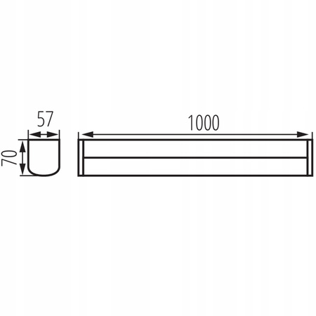 LED nástěnné stropní svítidlo 23W 2750lm 4000K Neutral Rectangular Black IP44 Akvo Kanlux