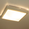 Stropní svítidlo LED Plafond 2x E27 s mikrovlnným senzorem SOLEN square silver