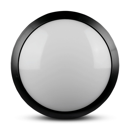 Stropní svítidlo LED Plafond 12W 3000K 840lm IP66 kulaté s mikrovlnným senzorem černé VT-8008 V-TAC