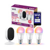 Sada inteligentní sledovací kamery + 3x RGB LED žárovka SMART WIFI WiZ