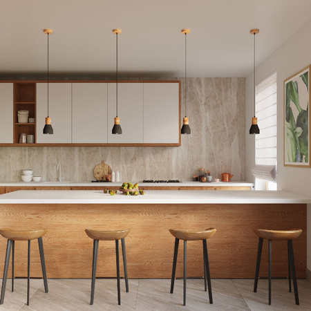 LED závěsné stropní svítidlo QUBIC E27 černé SOLLUX