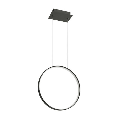 LED závěsné stropní svítidlo RIO 30W 3000K Overhang Circular 55cm Black SOLLUX