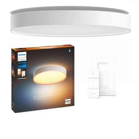 LED Plafond Enrave White 48W 55cm CCT PHILIPS HUE Bluetooth stropní svítidlo + stmívač