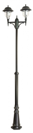 Stožár venkovní zahradní lampy LANTERN E27 Prince OGMWN 2 O 195-295cm černá Su-Ma