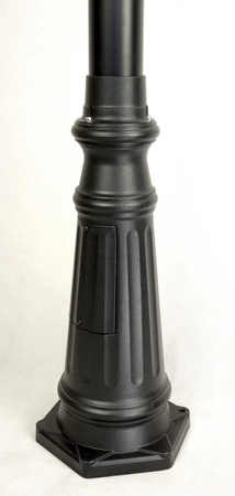 Stožár venkovní zahradní lampy LANTERN E27 Retro Classic OGMWN 2 195-295cm černá Su-Ma