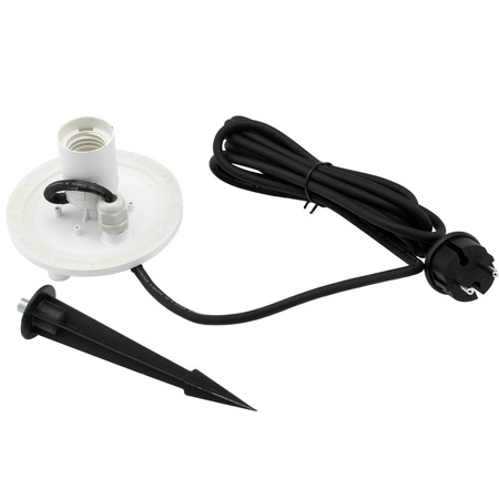 Venkovní zahradní lampa E27 bílá světelná koule 35cm 230V