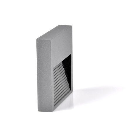 Zahradní povrchové schodišťové svítidlo LED 3W 60lm IP44 4000K šedé čtvercové Q9 GOLDLUX (Polux)