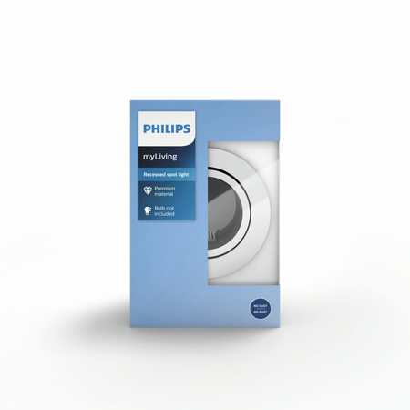 Zásuvné halogenové svítidlo DONEGAL GU10 Round Movable Satin PHILIPS