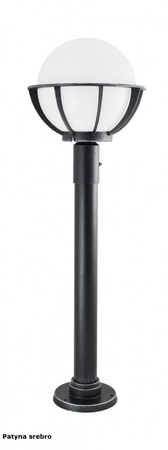 Venkovní stojící zahradní lampa POST Koule s košem 250 K 5002/2/KPO 250 E27 90cm Su-Ma