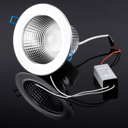 Stropní svítidlo 15W zapuštěné LED DOWNLIGHT DEEP kulaté 4000K 1200lm Stříbrné
