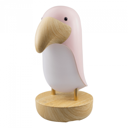 Dětské LED noční světlo 2,7W 3000K Warm + Multicolour RGB USB dobíjecí 1200mAh růžové s Bluetooth reproduktorem TUKAN MARY'S