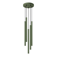 Stropní závěsné svítidlo Tuba Spot 5x G9 Olive Pastelo Ocean Green SL.1522 Sollux