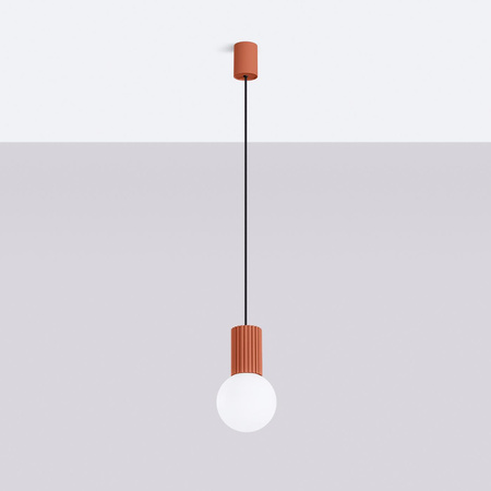 Závěsná lampa Závěsná lampa G9 kulatá červená moderní matná Halo Sollux