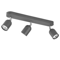TOP GRAPHITE Spot Grafitová a stříbrná klasika 3xGU10 3304 TK Lighting stropní svítidlo