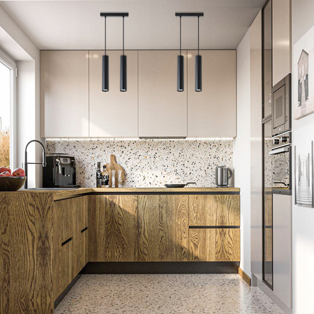 KEON Stropní závěsné svítidlo 2xGU10 Nastavitelná trubice černá MASTERLED