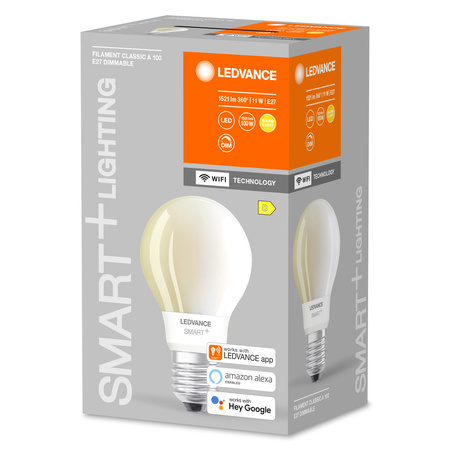LED žárovka E27 A67 11W = 100W 2700K Teplá bílá 1521lm 300° LEDVANCE SMART+ WIFI vlákno Stmívatelné