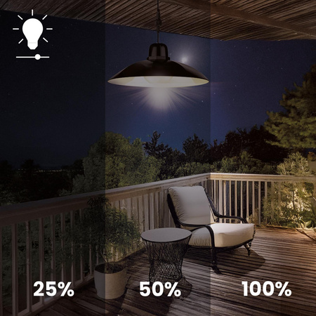 Solární LED venkovní lampa, 4000K IP44 + Dálkový ovladač HELIA LUMILED