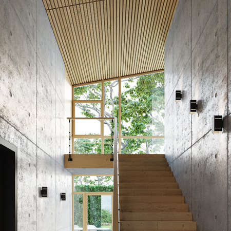 Nástěnné svítidlo BLOCCO G9 Rectangular Up-Down Modern Black SOLLUX