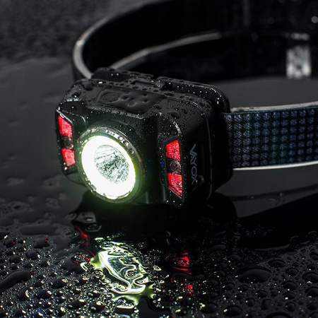 Dobíjecí LED čelovka s pohybovým senzorem XTE 5W + COB 10W VA0025 VAYOX