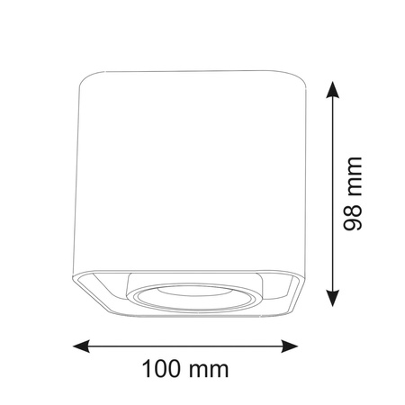 Spot GU10 Black Gold XENO Sanico Goldlux Svítidlo pro povrchovou montáž