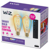 2x LED žárovka E27 Edison ST64 7W = 50W 640lm 2000-5000K TW FILAMENT Amber Smart SMART WiFi Bluetooth aplikace WiZ + dálkové ovládání Controller