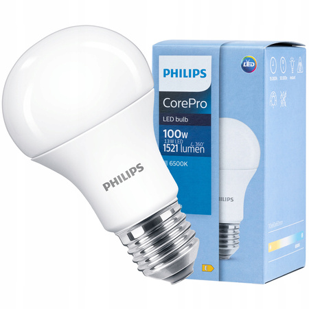 LED žárovka E27 A60 13W = 100W 1521lm 6500K studená bílá PHILIPS