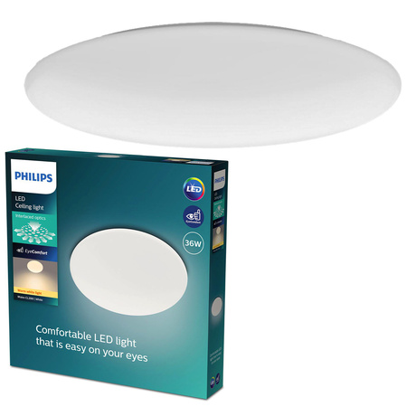 LED plafon pro povrchovou montáž MOIRE 36W 2700K 49cm bílý kulatý PHILIPS