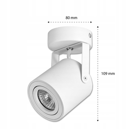 Nástěnné svítidlo pro povrchovou montáž Pohyblivé svítidlo GU10 White Matte Abi Masterled