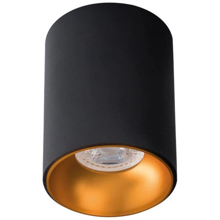 Stropní svítidlo Spot Tuba LED Halogen GU10 Round Black Gold Riti Kanlux