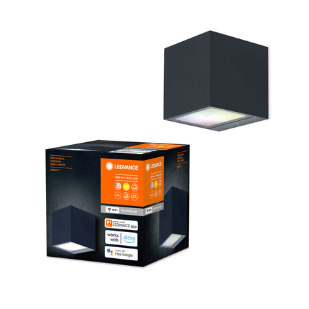 Inteligentní zahradní fasádní nástěnné svítidlo LEDVANCE WIFI SMART+ BRICK WALL 14W 550 lm LEDVANCE
