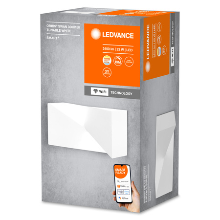 Nástěnné svítidlo SMART+ WIFI Chytré nástěnné svítidlo 23W ORBIS SWAN 30 cmx15 cm BÍLÁ LEDVANCE