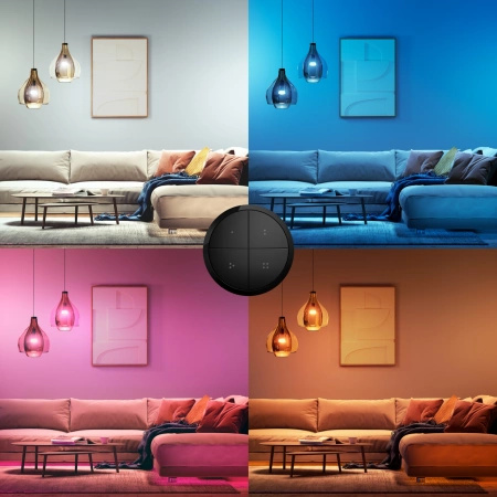 Dálkové ovládání nástěnného spínače stmívače černé Philips Hue Tap Dial Switch Bluetooth Zigbee
