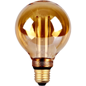 Dekorativní LED žárovka E27 G95 4W 200lm 1800lm Teplá bílá 320° DecoVintage Amber Pillar GOLDLUX (Polux)