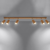 Stropní svítidlo ZEKE 6xGU10 Reflektorové halogenové svítidlo 120cm Dub SOLLUX
