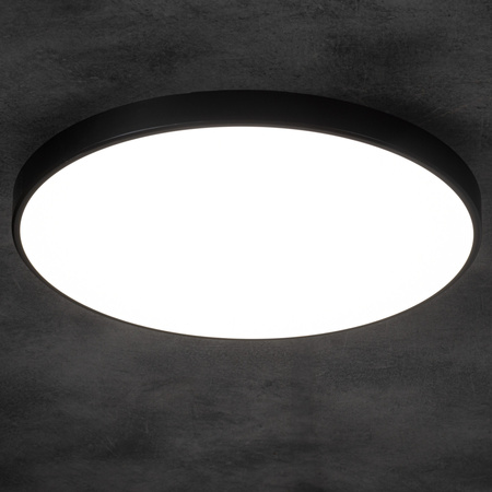 Plafond LED stropní panel Povrchová svítidla 20W 2060lm CCT RGB Round Black Dimmable S Kanlux