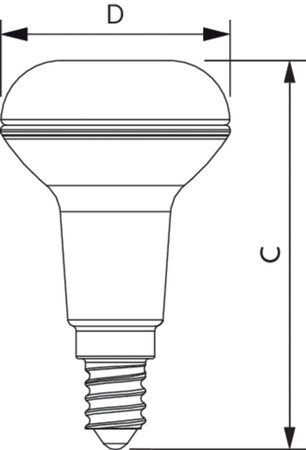 LED žárovka E14 NR50 4,3W = 60W 320lm 2700K Warm 36° PHILIPS