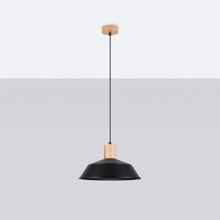 FANO E27 černá skandinávská závěsná lampa SOLLUX