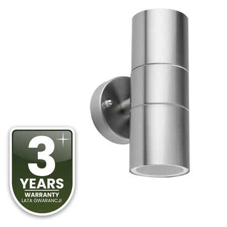 Zahradní nástěnná lampa GU10, IP44 nastavitelné nahoru a dolů Černá INOX LUMILED