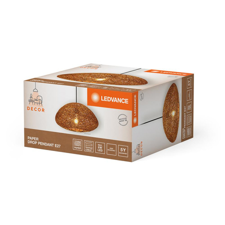 Dekorativní E27 závěsné stropní svítidlo béžové barvy Dekor Ledvance