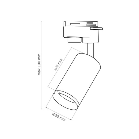 Spot GU10 Black LONDON Sanico Goldlux track reflektor