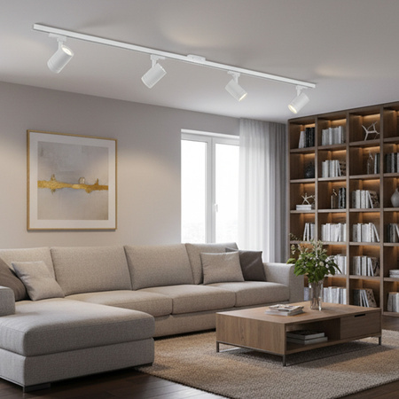 Sada přípojnic 3-fázová lišta + 4x reflektor GU10 bílý MILANO Sanico Goldlux