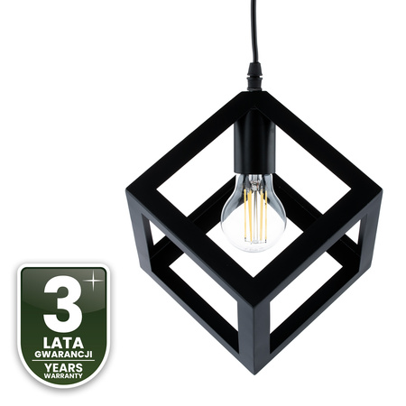 1x E27 Závěsná lampa, geometrická čtvercová ZWIS TALUS LUMILED