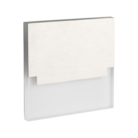 Schodišťové světlo LED 1,3W 13lm 3000K teplá bílá Square Silver Sabik Kanlux