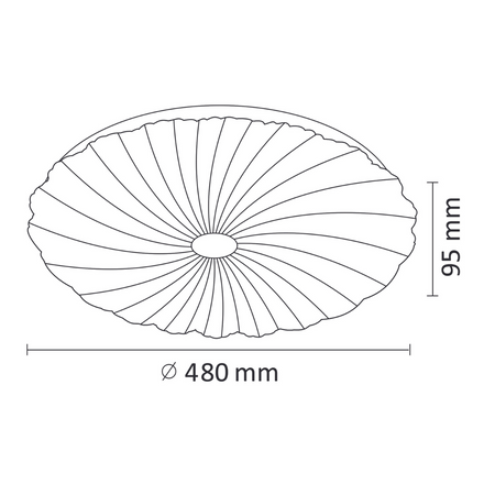 Plafond LED stropní svítidlo FLOWER 36W 3060lm GOLDLUX (Polux) + dálkové ovládání 3000K-6500K