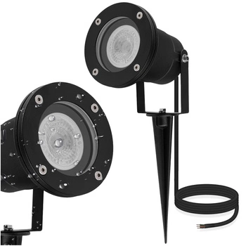 LED zahradní lampa GU10 IP65 TIGHT Black - 1m kabel