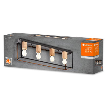 Stropní svítidlo Dekorativní svítidlo černé 4x E27 Kovové LEDVANCE
