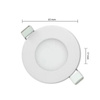LED stropní svítidlo Panel 3W 245lm 6500K Cold 160° Recessed Round White Proma Masterled